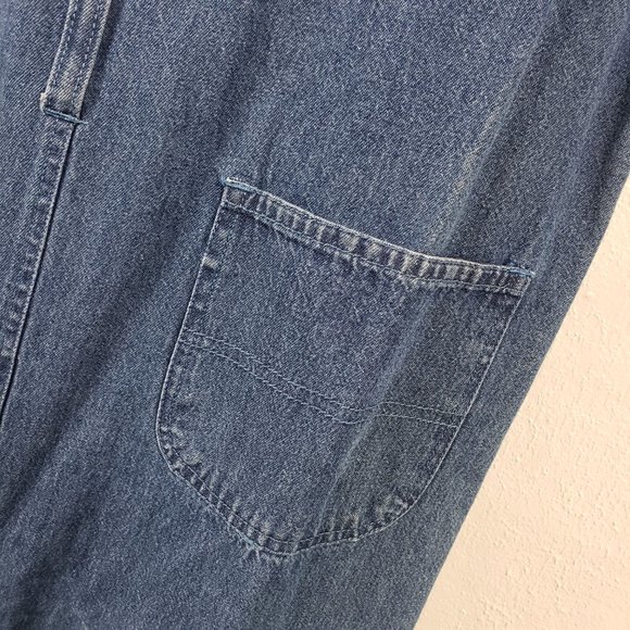 Shipshe Women's Denim Blue Jean Diamond Studded Split Side Embroidered Dress - Picture 12 of 15